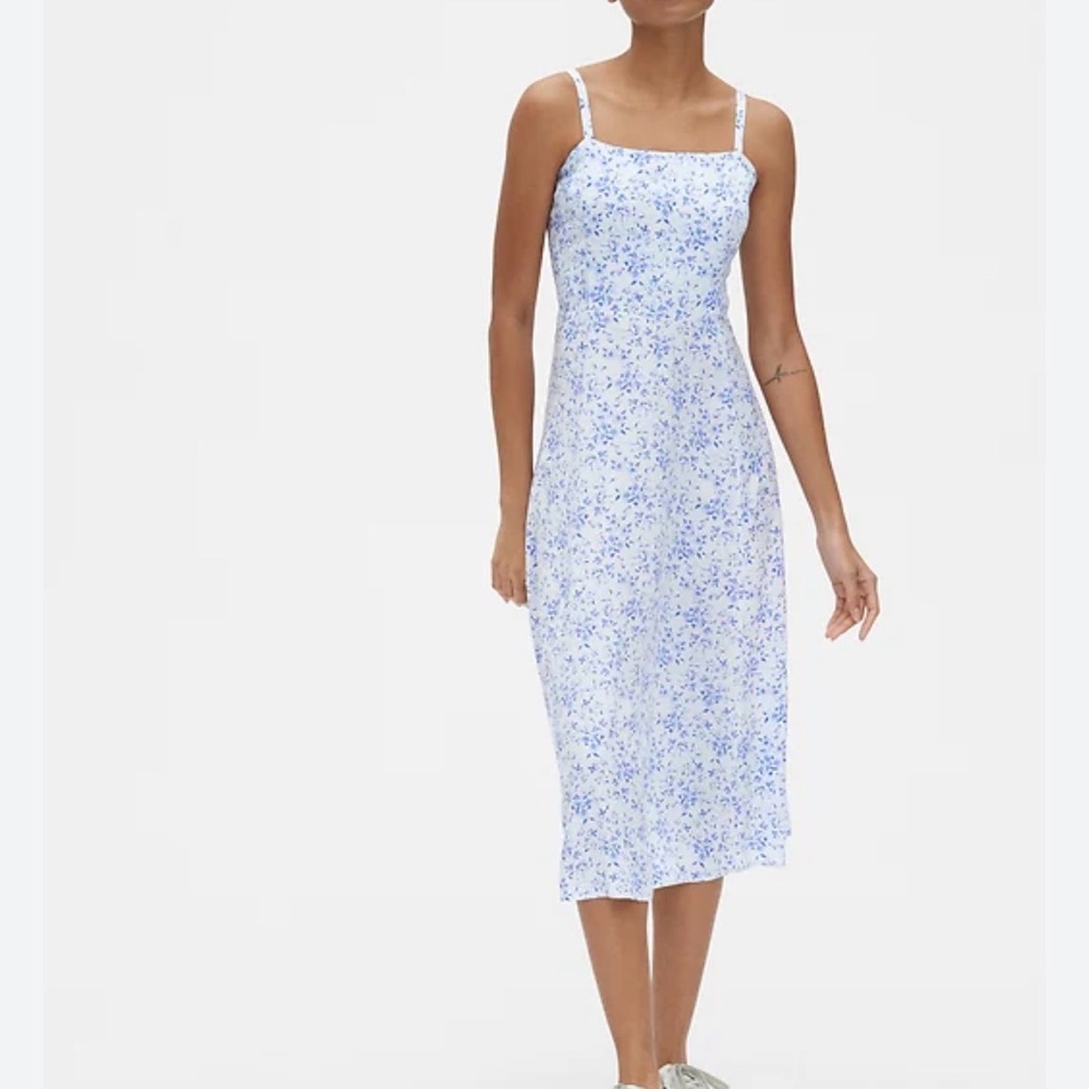 GAP lavender Floral Midi Dress size medium